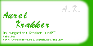 aurel krakker business card